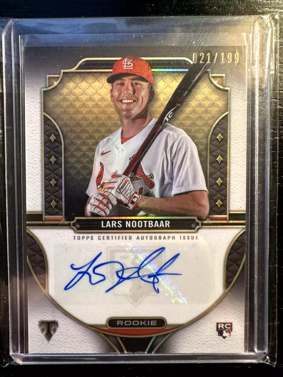 Lars Nootbaar #RA-LN Baseball Cards 2022 Topps Triple Threads Rookie Autographs