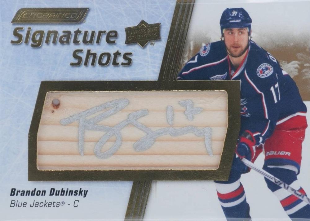 Brandon Dubinsky #SS-BD 2024 Upper Deck Engrained Icons Signature Shots Hockey