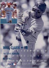 Back Of Card | Will Clark Baseball Cards 1995 Ultra