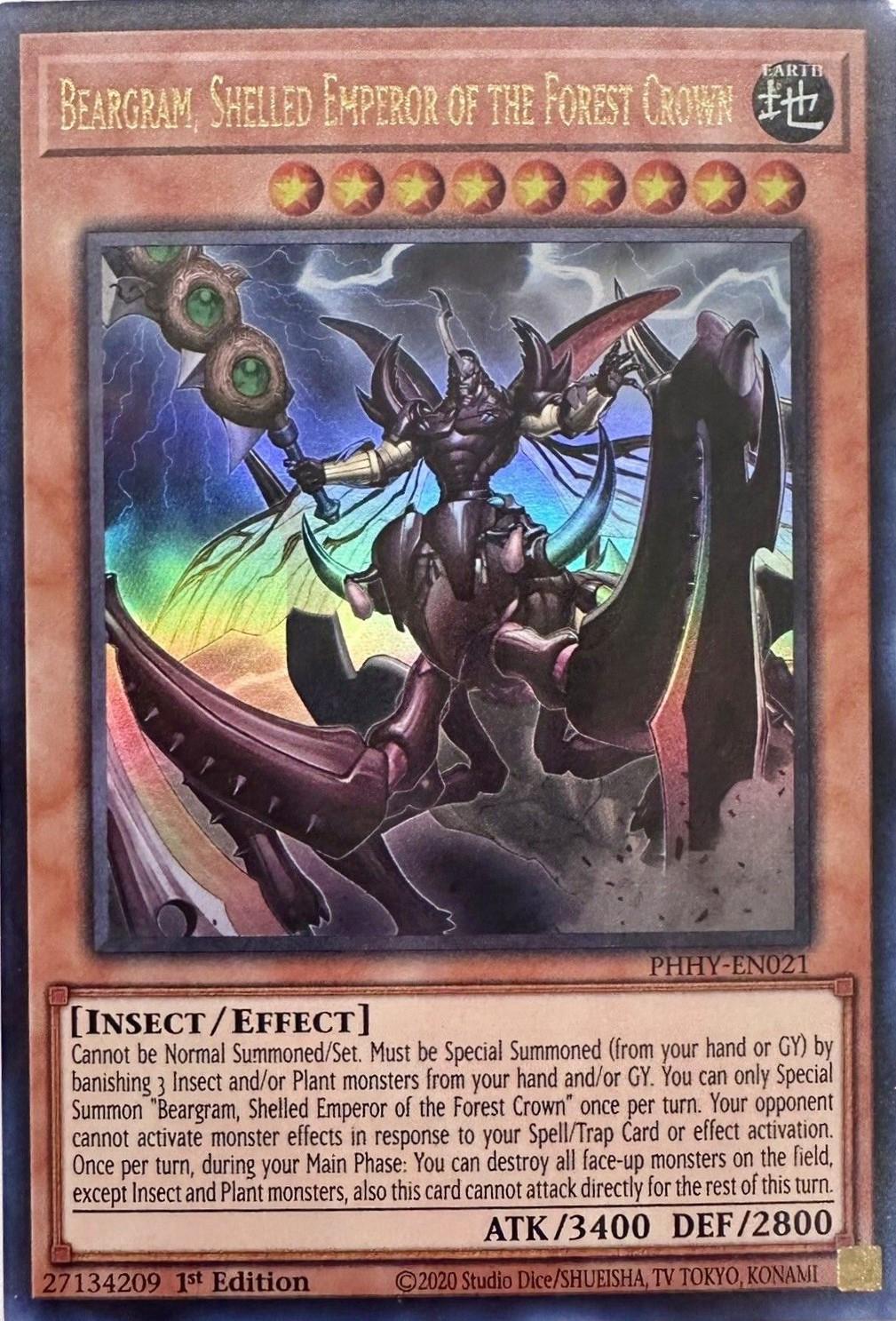 Beargram, Shelled Emperor of the Forest Crown PHHY-EN021 YuGiOh Photon Hypernova