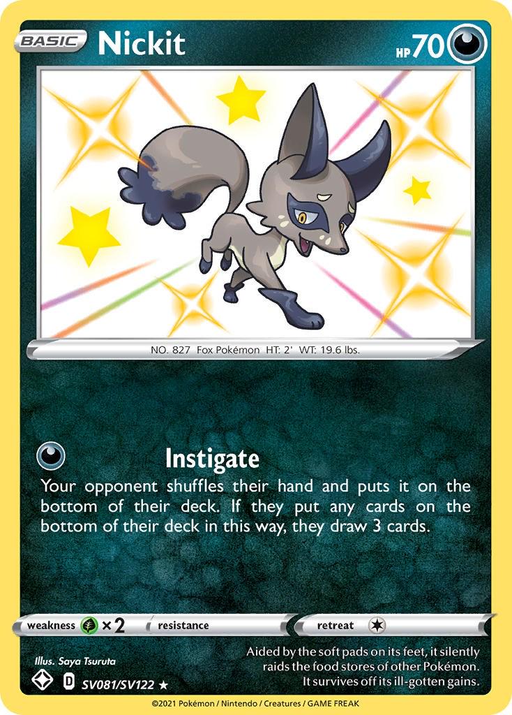 Nickit #SV081 Pokemon Shining Fates