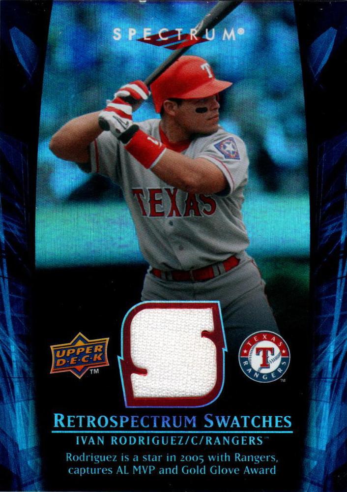 Ivan Rodriguez #RS-IR1 2008 Upper Deck Spectrum Retrospectrum Swatches Baseball