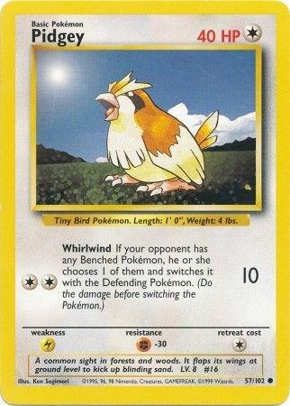 Pidgey #57 Pokemon Base Set
