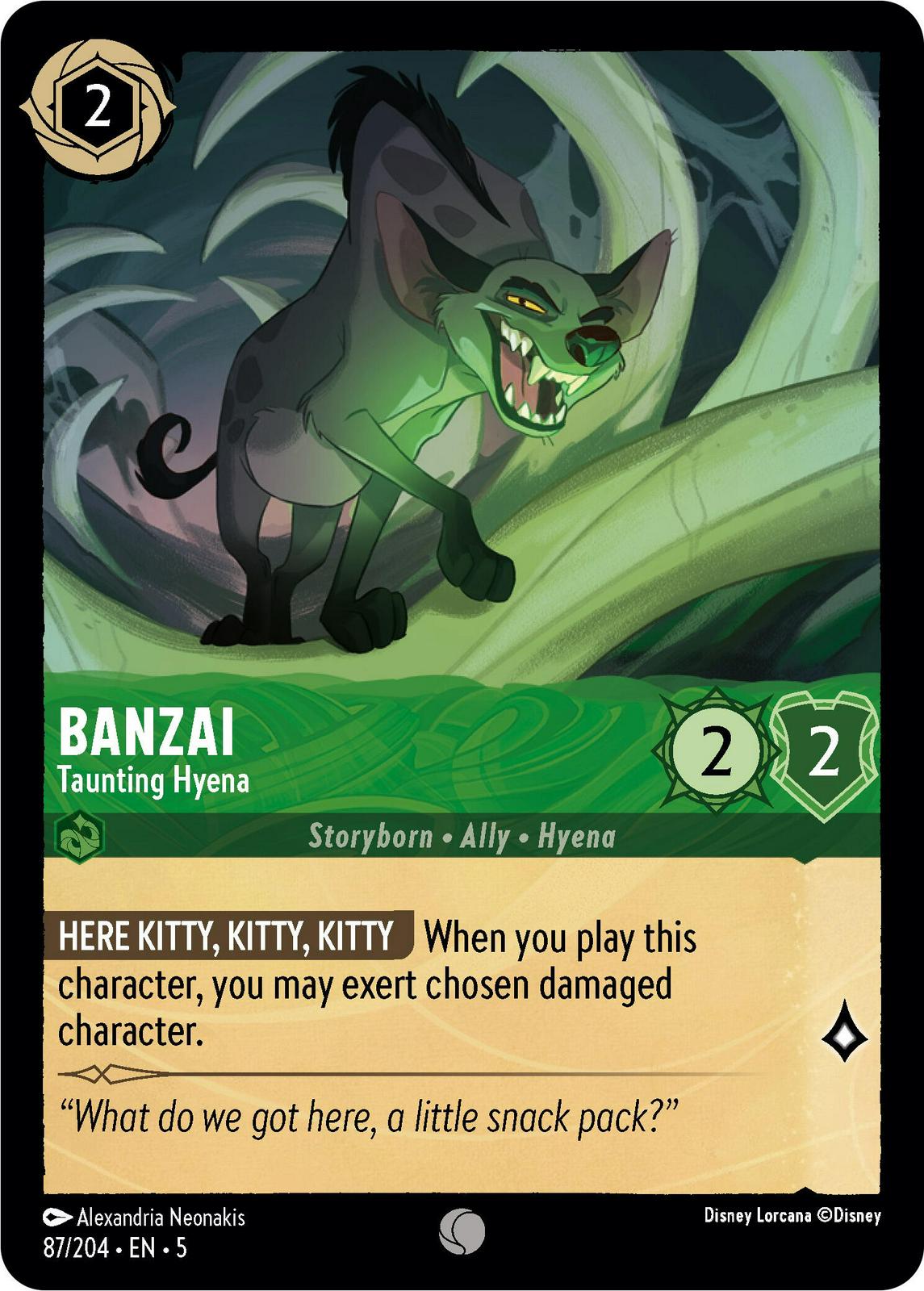 Banzai - Taunting Hyena [Foil] #87