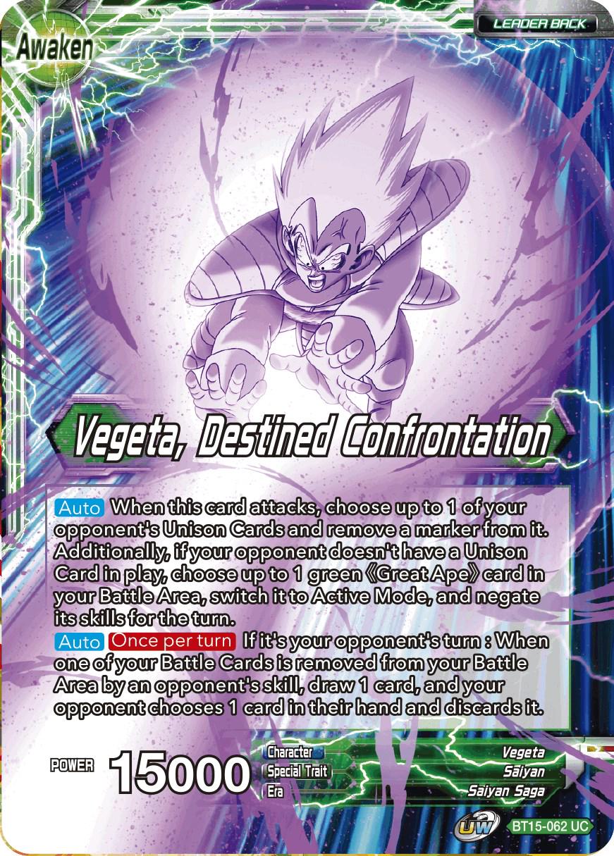 Vegeta // Vegeta, Destined Confrontation BT15-062 Dragon Ball Super Saiyan Showdown