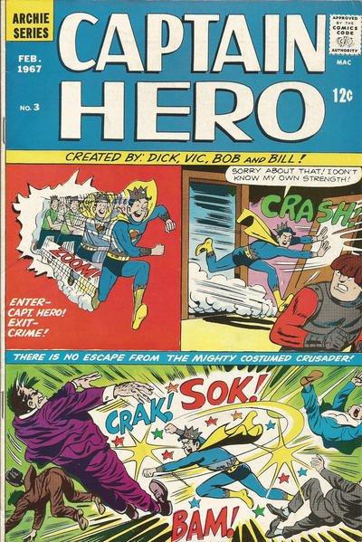 Jughead As Captain Hero #3 (1967) Comic Books Jughead as Captain Hero