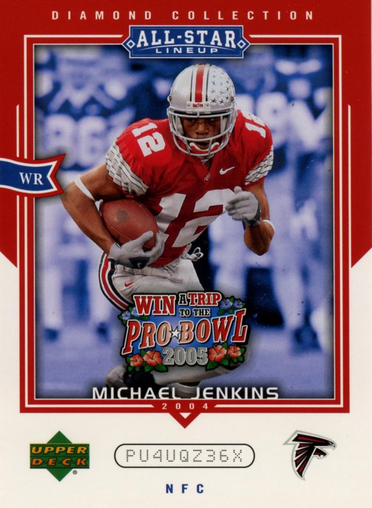 Michael Jenkins #AS22 2004 Upper Deck Diamond Collection All Star Lineup Pro Bowl Sweepstakes Football