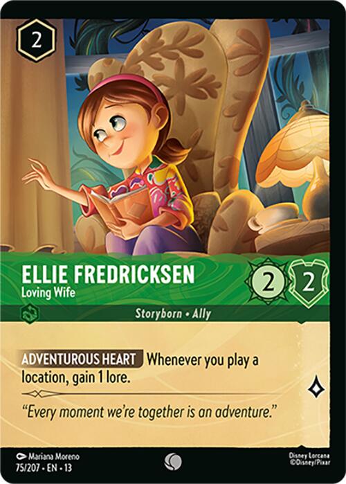 ロルカナ エリー・フレドリクセン 75/207 Foil エラー Ellie Fredricksen - Loving Wife [Foil] #75 Prices | Lorcana Attack