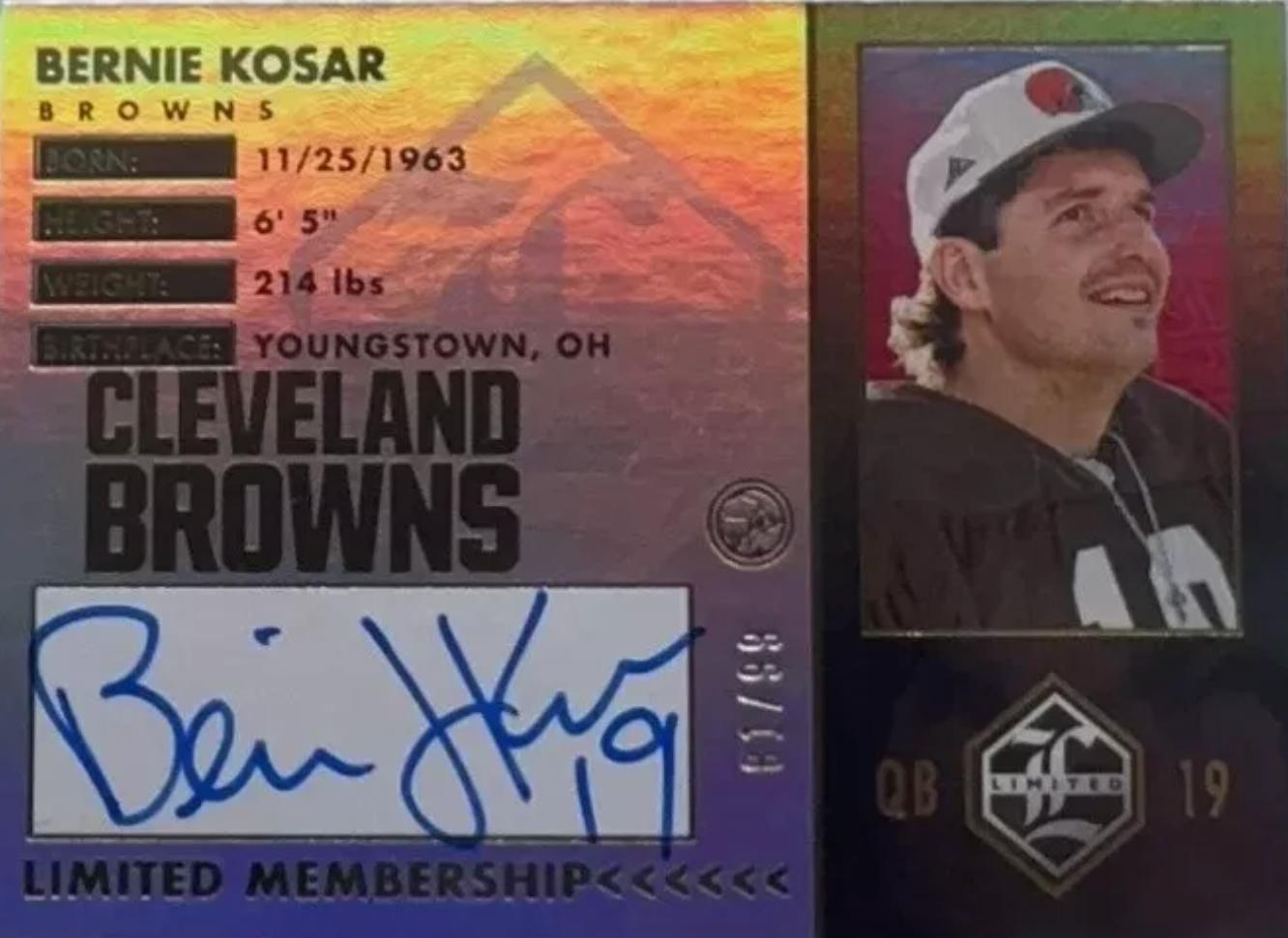 Bernie Kosar #8 Football Cards 2023 Panini Limited Membership