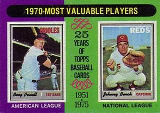 1970 MVP's: Boog Powell, Johnny Bench
