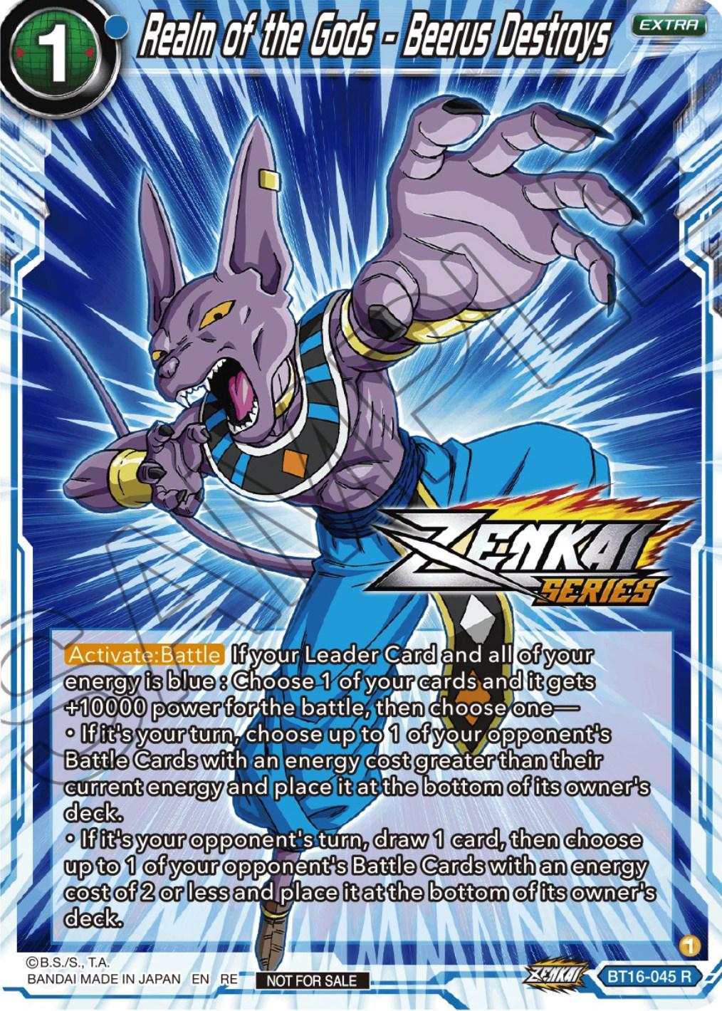Realm of the Gods - Beerus Destroys BT16-045 Dragon Ball Super Divine Multiverse Release Promos
