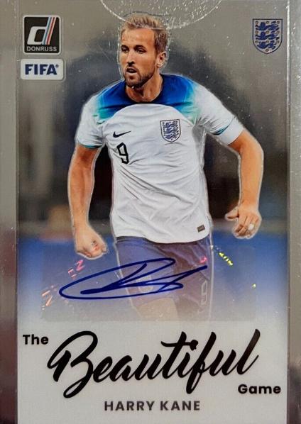 Harry Kane #BA-HK Soccer Cards 2022 Panini Donruss Beautiful Game Autographs