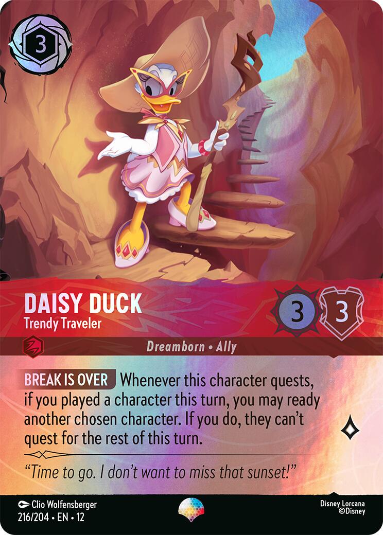 【英語版】ロルカナ　DAISY DUCK　デイジーダック　チャンピオンシップ Daisy Duck - Trendy Traveler #216 Prices | Lorcana Wilds Unknown