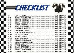Checklist #147 Racing Cards 1995 Select Prices