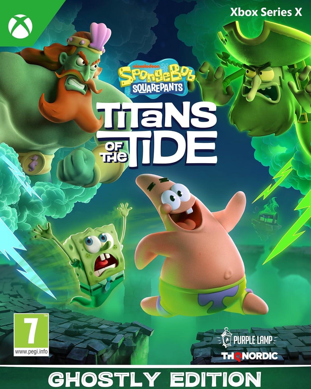 Carátula de SpongeBob SquarePants: Titans Of The Tide Ghostly Edition para Xbox Series X (edición PAL España)