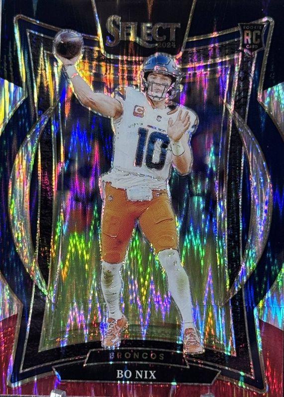 Bo Nix [Black Red Prizm Shock] #30 Prices | 2024 Panini Select