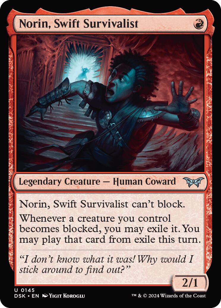 Norin, Swift Survivalist #145 Magic Duskmourn: House of Horror
