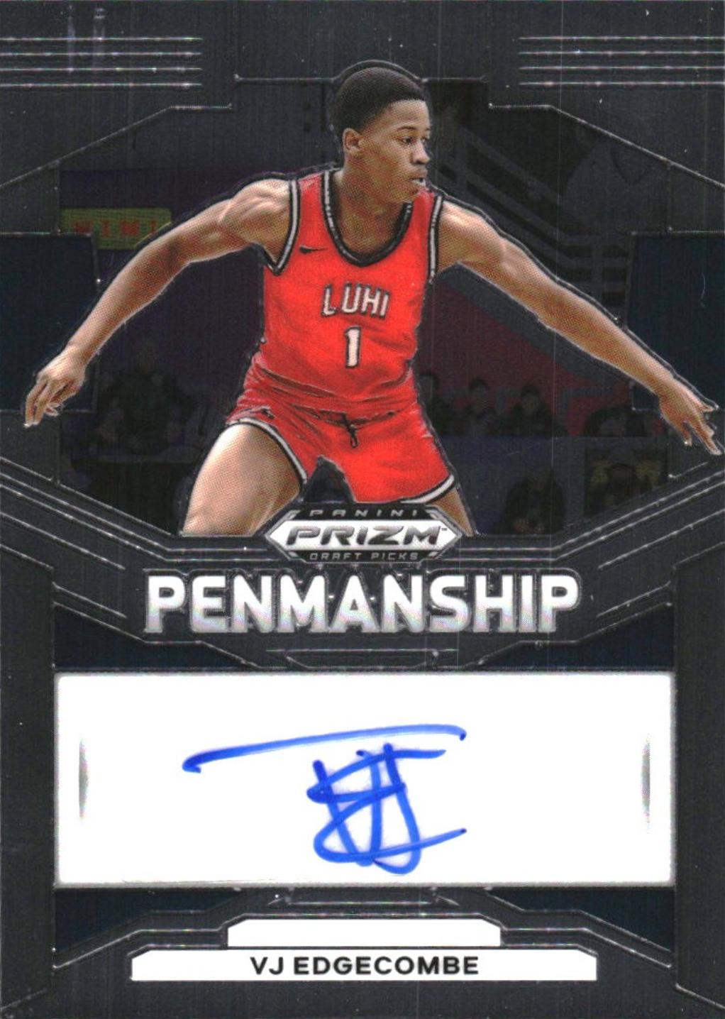 VJ Edgecombe #P-VGE 2024 Panini Prizm Draft Picks Penmanship Basketball