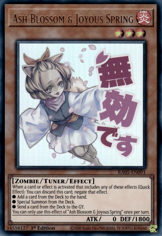 Ash Blossom & Joyous Spring RA05-EN091 Prices | YuGiOh Rarity Collection 5  | YuGiOh Cards