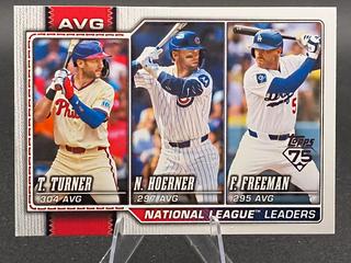 Nico Hoerner/Freddie Freeman/Trea Turner (League Leaders)