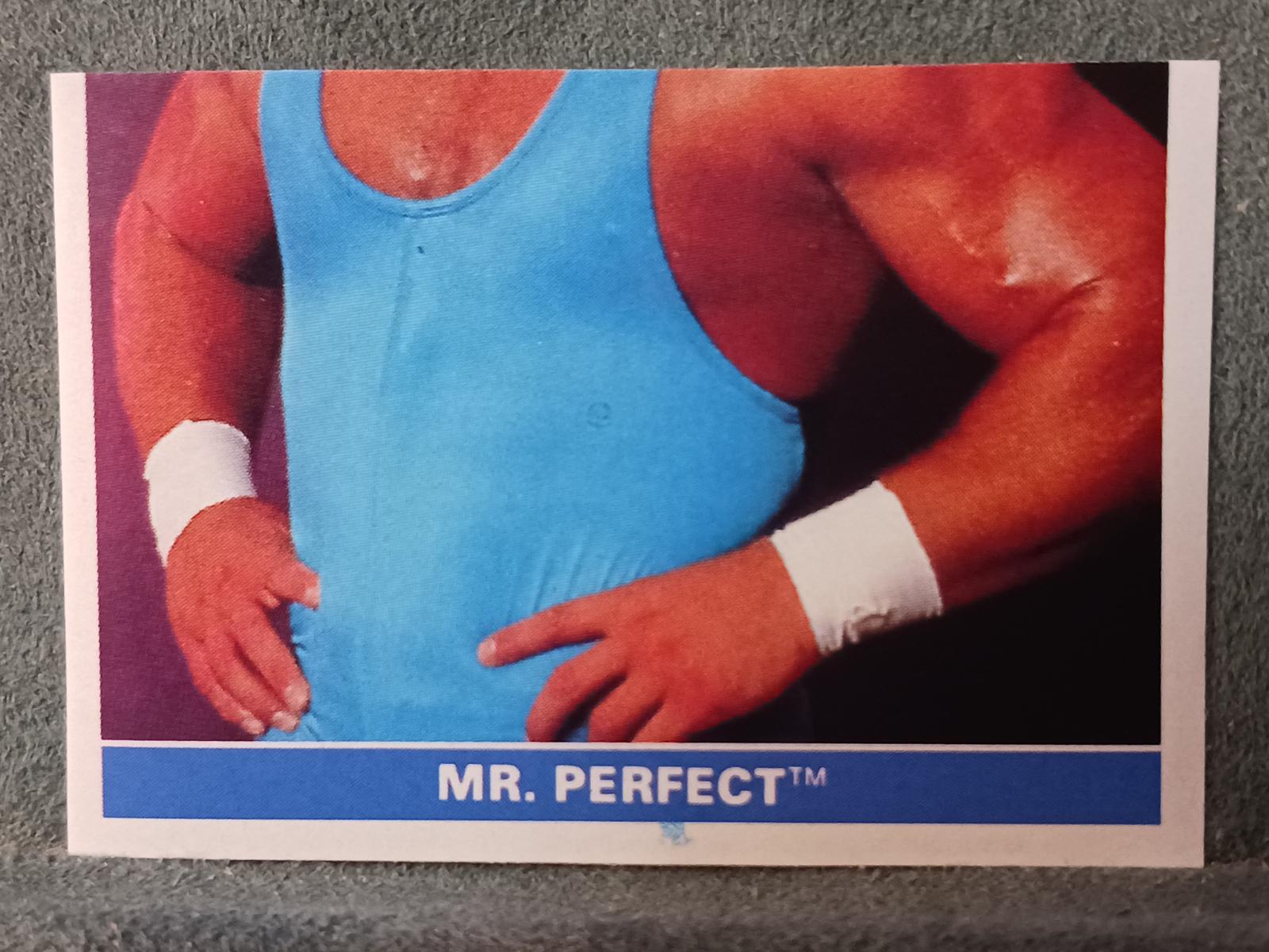 Mr. Perfect #24 Wrestling Cards 1991 WWF Superstars Stickers