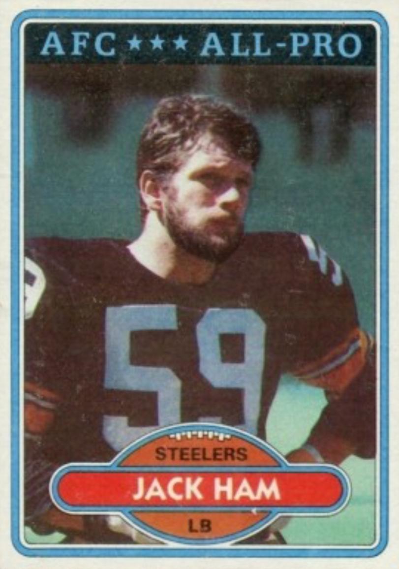 Jack Ham #10 Football Cards 1980 Topps