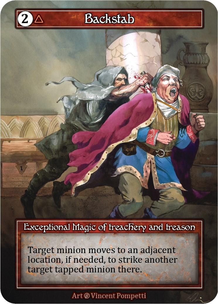 Backstab [Foil] - Sorcery: Contested Realms Beta - Sorcery: Contested Realm card