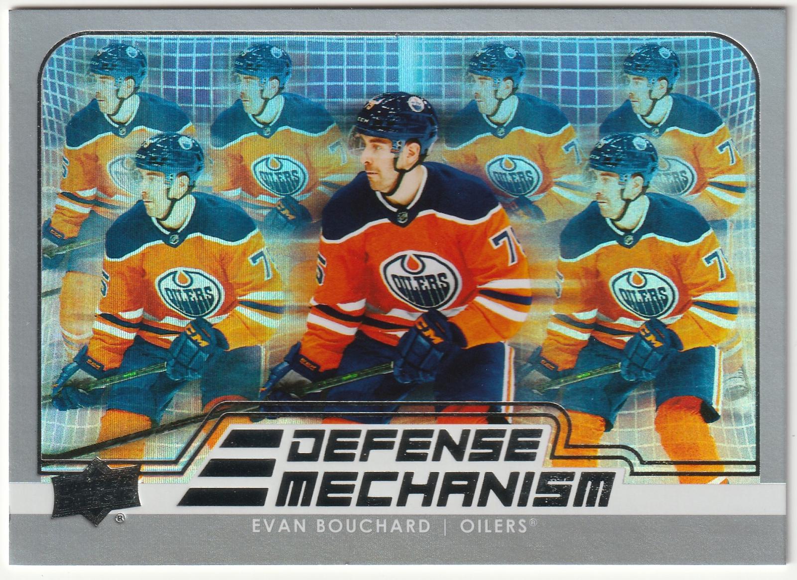 Evan Bouchard #DM-3 Hockey Cards 2022 Upper Deck Defense Mechanism