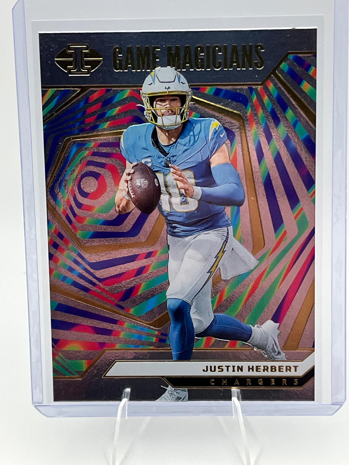 Justin Herbert #13 Football Cards 2024 Panini Illusions Game Magicians