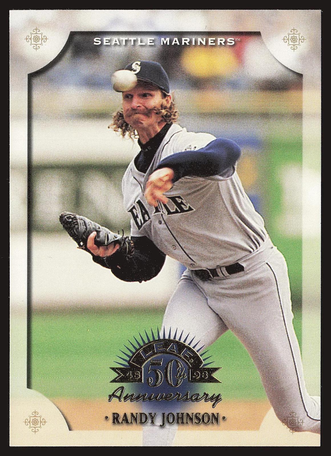 Randy Johnson #30 Baseball Cards 1998 Leaf 50th Anniversary