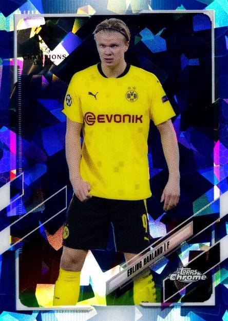 Erling Haaland #49 Soccer Cards 2020 Topps Chrome UEFA Champions League Sapphire