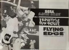 Manual | Krusty's Fun House PAL Sega Game Gear