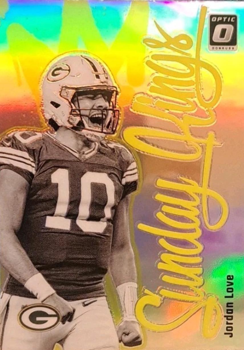 Jordan Love #9 Football Cards 2024 Panini Donruss Optic Sunday Kings