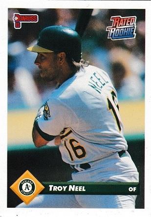 Troy Neel #308 Baseball Cards 1993 Donruss