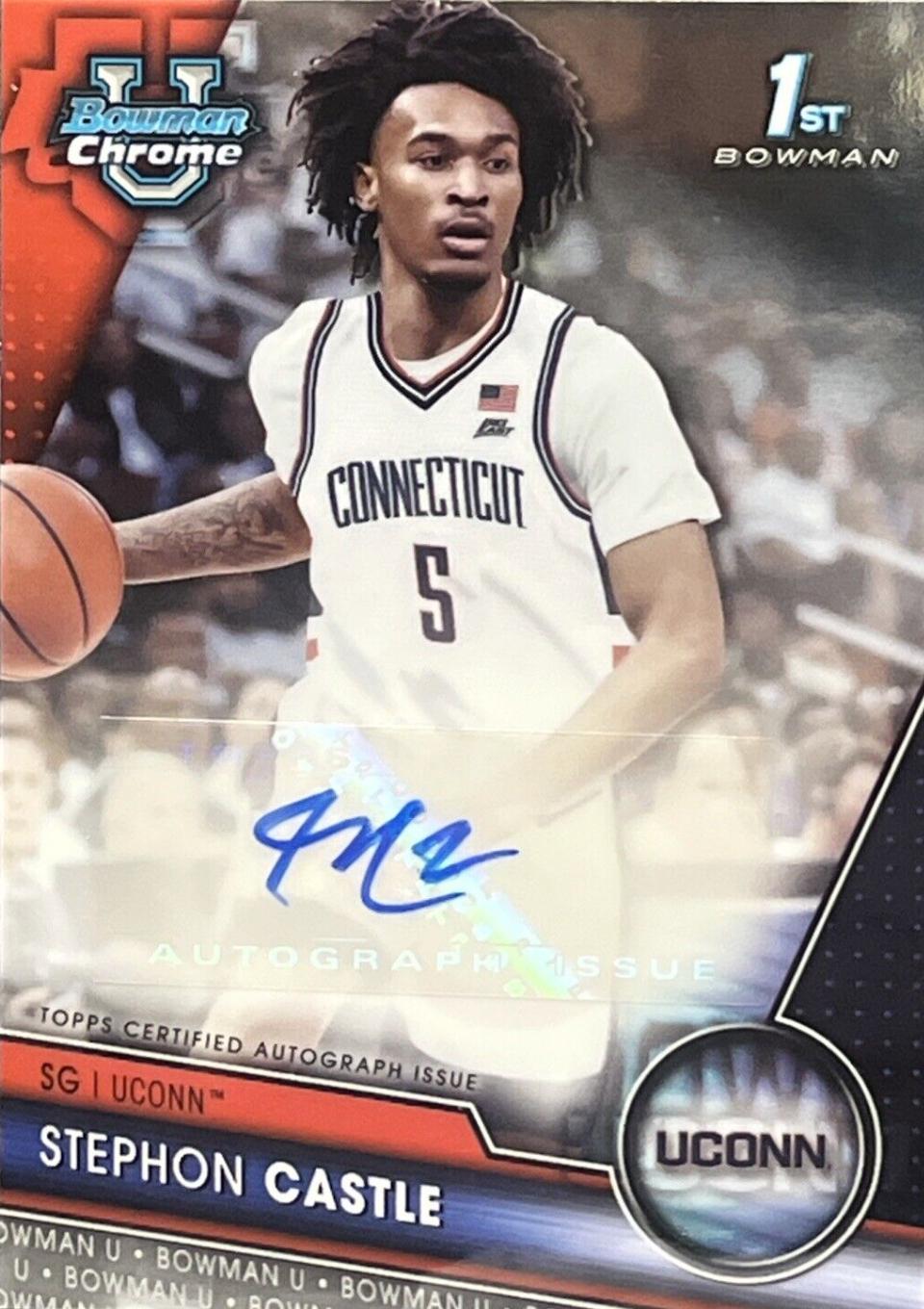Stephon Castle #BCPA-SC Basketball Cards 2023 Bowman Chrome University Prospects Autographs