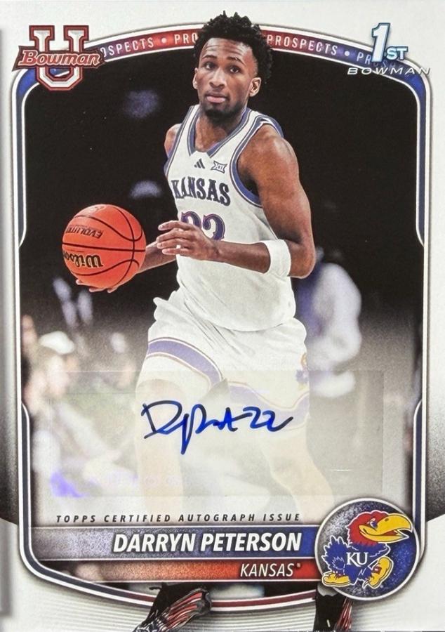 Darryn Peterson #PA-DE 2025-26 Bowman Basketball Paper Prospects Retail Autographs
