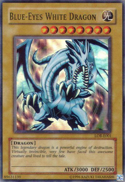 Blue-Eyes White Dragon LOB-E001 YuGiOh Legend of Blue Eyes White Dragon
