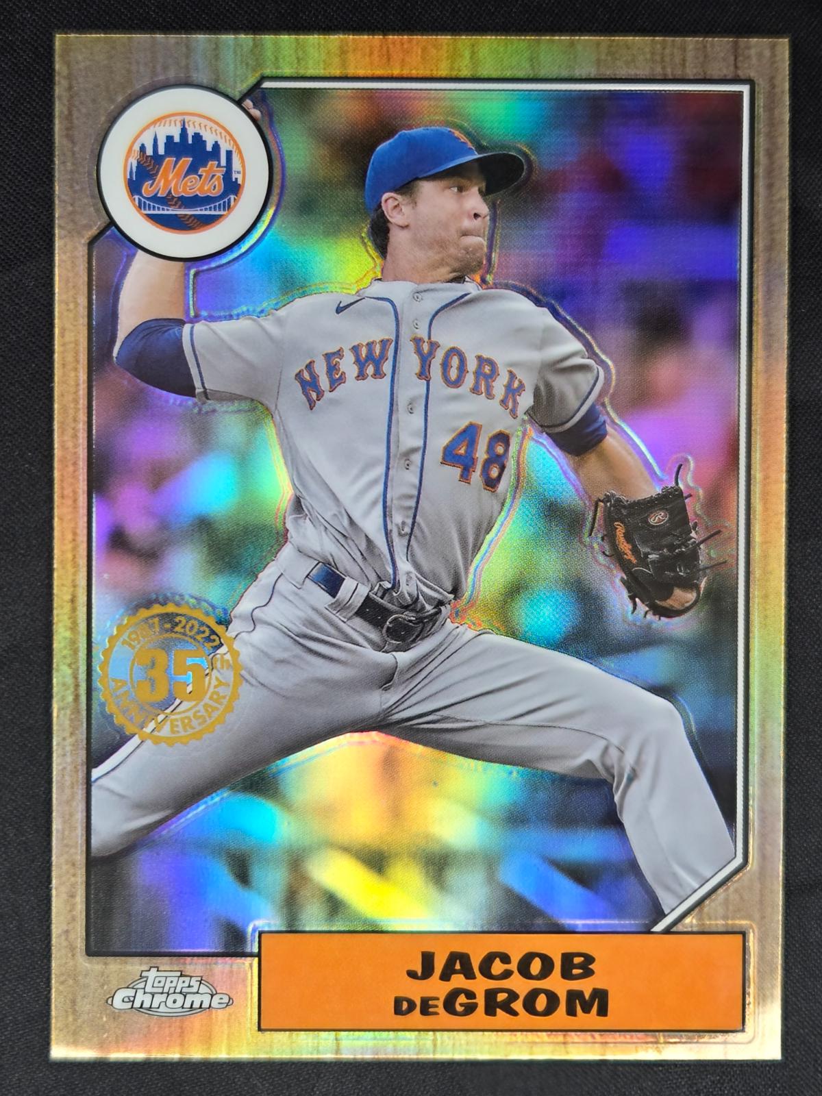 2022 Topps Chrome 1987 Jacob deGrom #87BC-7 card