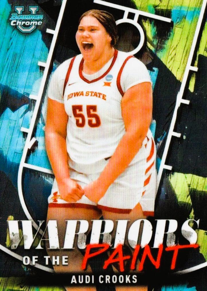 Audi Crooks #WP-17 Basketball Cards 2024 Bowman Chrome University Warriors of the Paint