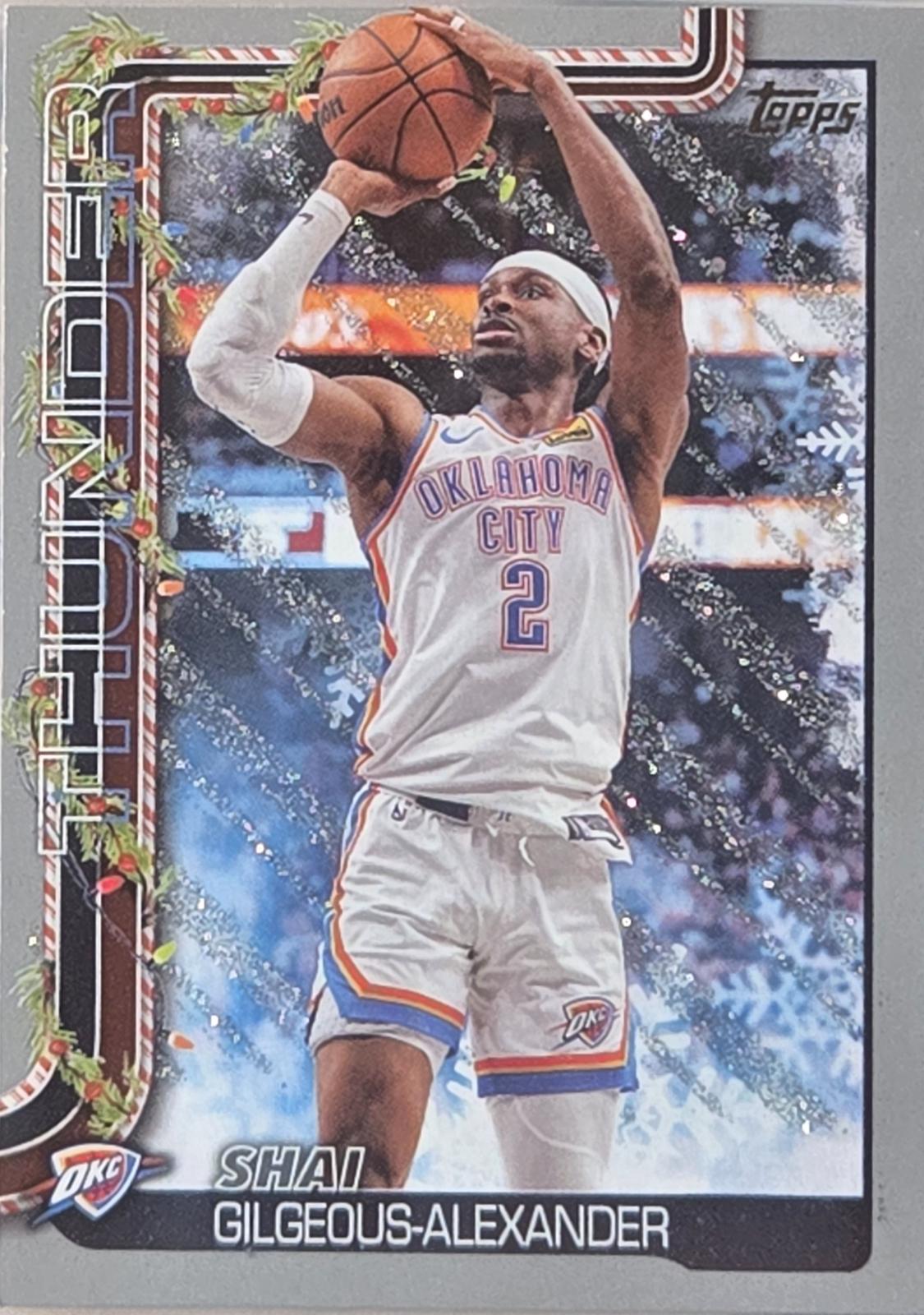 2025 Topps Holiday Shai Gilgeous-Alexander [Glitter] #H90 card