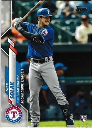 Nick Solak #U-149 Baseball Cards 2020 Topps Update