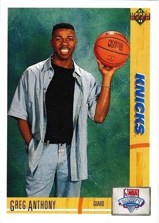 Greg Anthony #7 Basketball Cards 1991 Upper Deck
