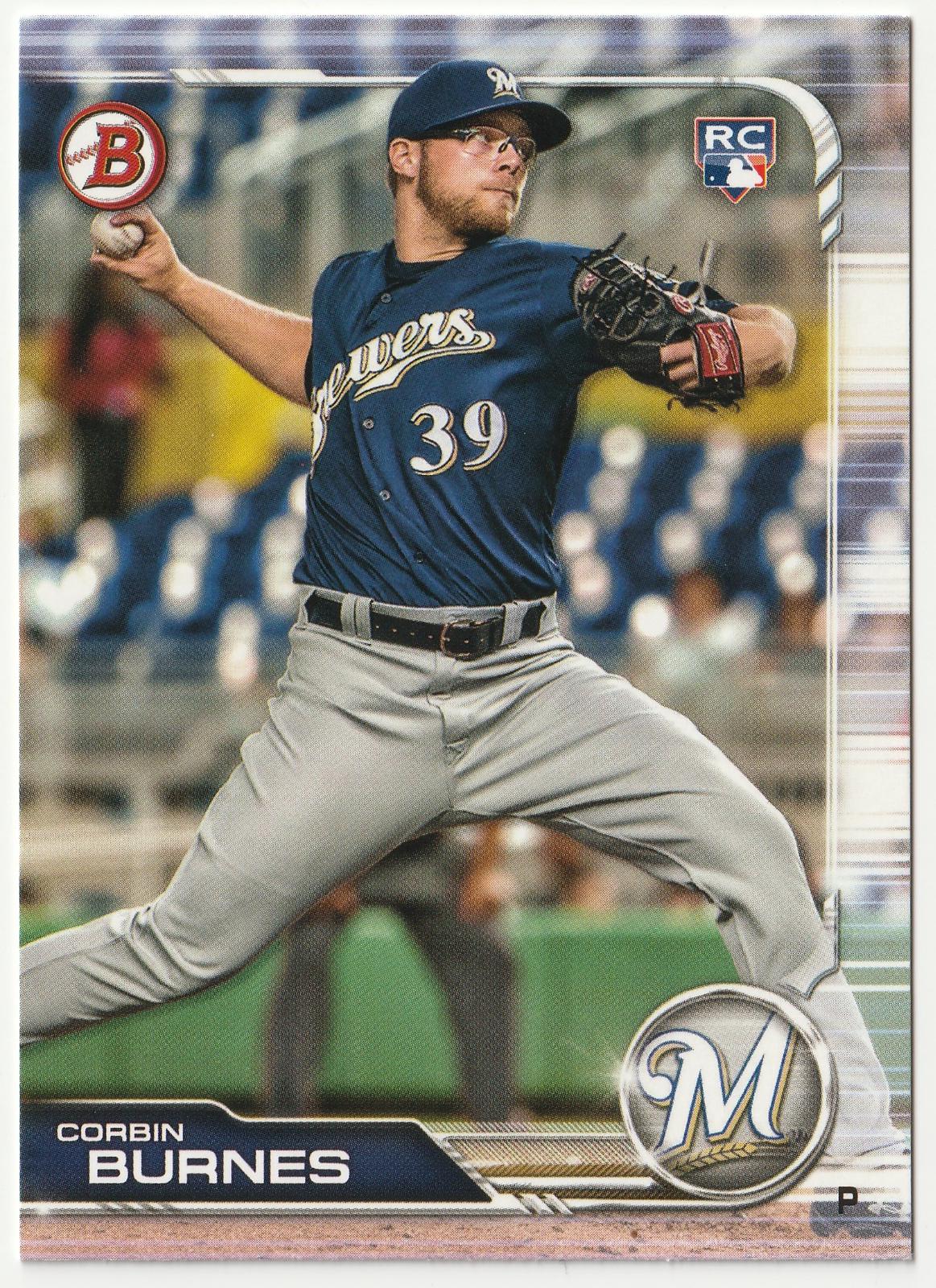 Corbin Burnes #65 Baseball Cards 2019 Bowman
