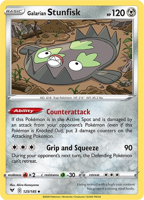 Galarian Stunfisk #125 Pokemon Vivid Voltage