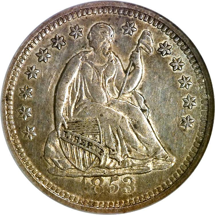 1853 O [NO ARROWS Coins Seated Liberty Half Dollar
