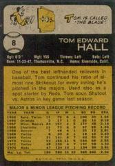 Back | Tom Hall Baseball Cards 1973 Topps