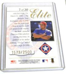 REAR | Ivan Rodriguez Baseball Cards 1998 Donruss Elite Inserts