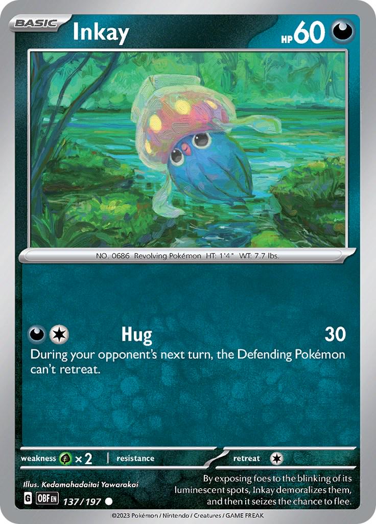 Inkay #137 Pokemon Obsidian Flames