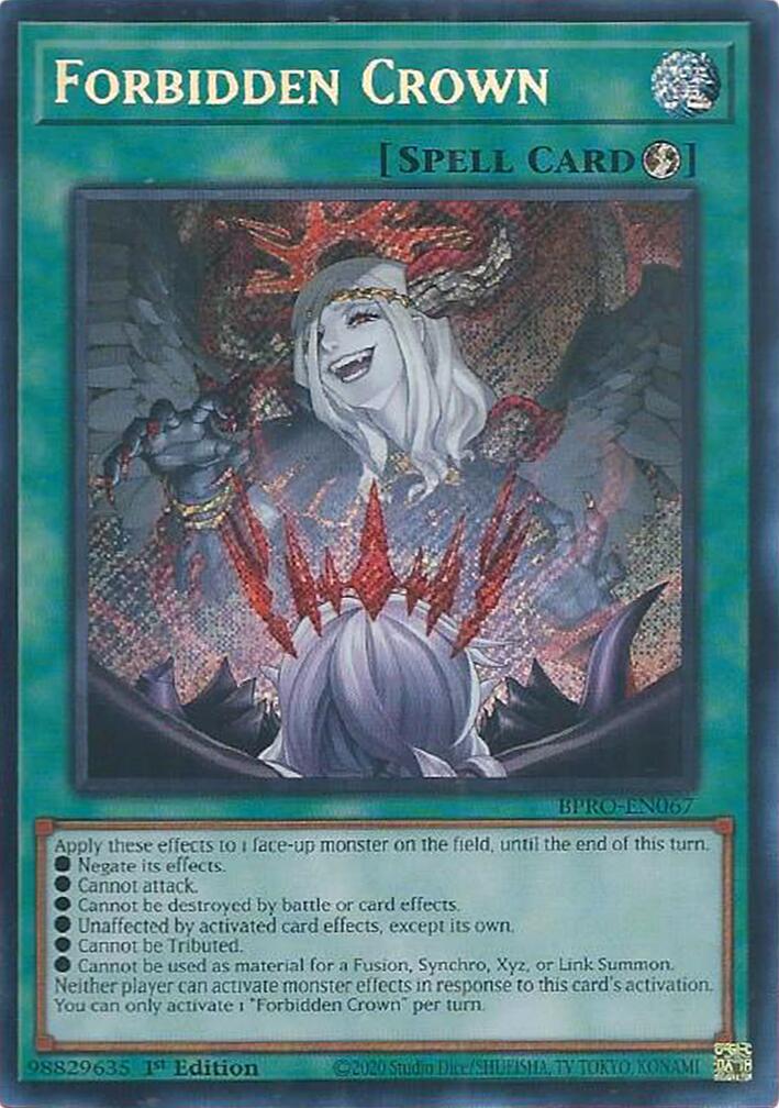 Forbidden Crown BPRO-EN067 Prices | YuGiOh Burst Protocol | YuGiOh Cards