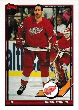 brad Marsh #19 Hockey Cards 1991 Topps